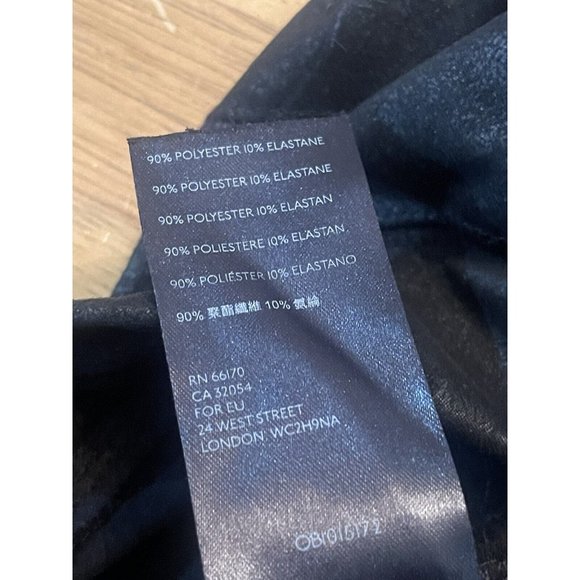 Free People Pants Womens Size M Black Faux Leather 100% Polyester - Picture 7 of 8